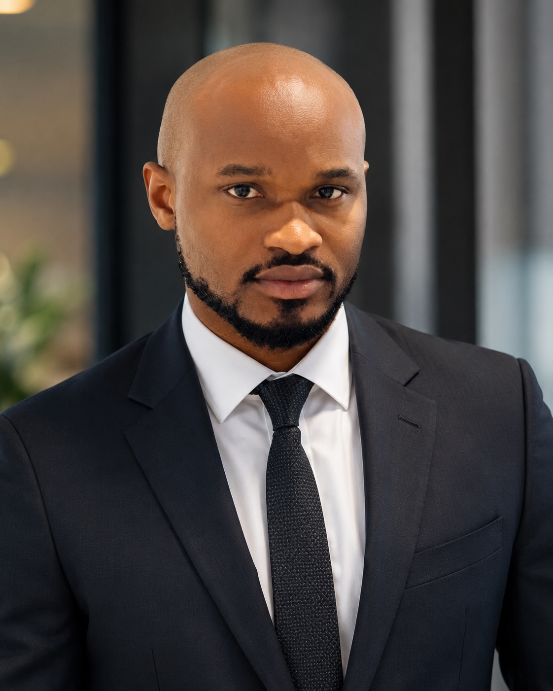 Dante Richardson in a dark suit and tie